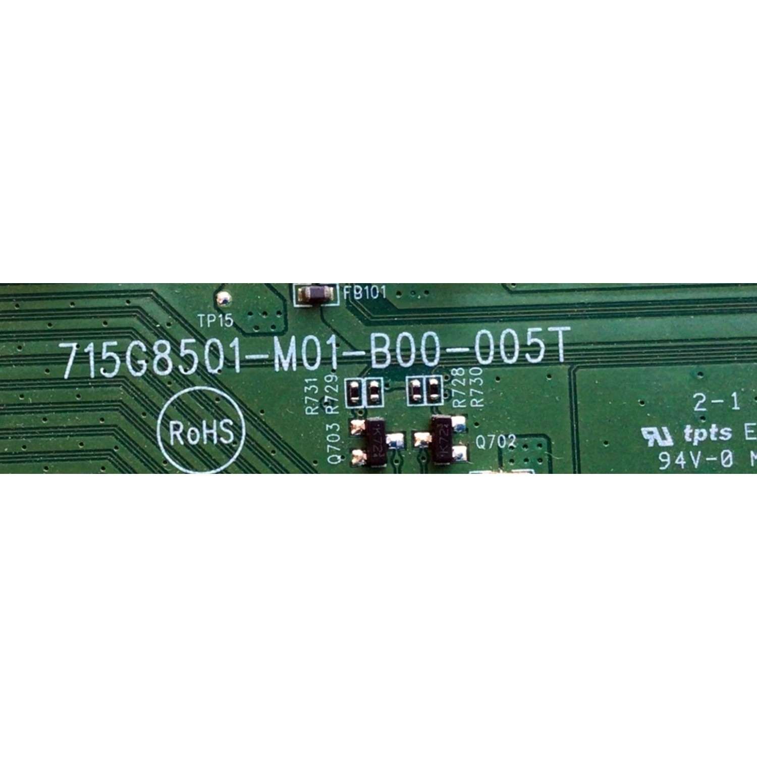KIT DE TARJETAS PARA TV INSIGNIA / NUMERO DE PARTE MAIN XHCB01K042 / 756TXHCB01K042 / 715G8501-M01-B00-005T / T-CON 55.50T32.C13 / 5550T32C13 / FUENTE PLTVGY401XAS2 / 715G8775-P02-000-002H / PANEL TPT500U1-QVN03.U REV:S7B0B / MODELO NS-50DR620NA18 - Imagen 4